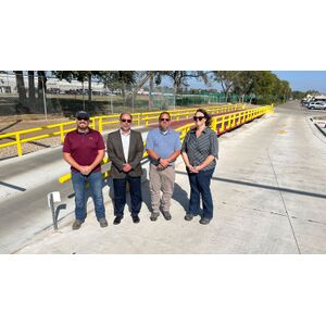 Ribbon cut on CANCO truck scale, semi parking project